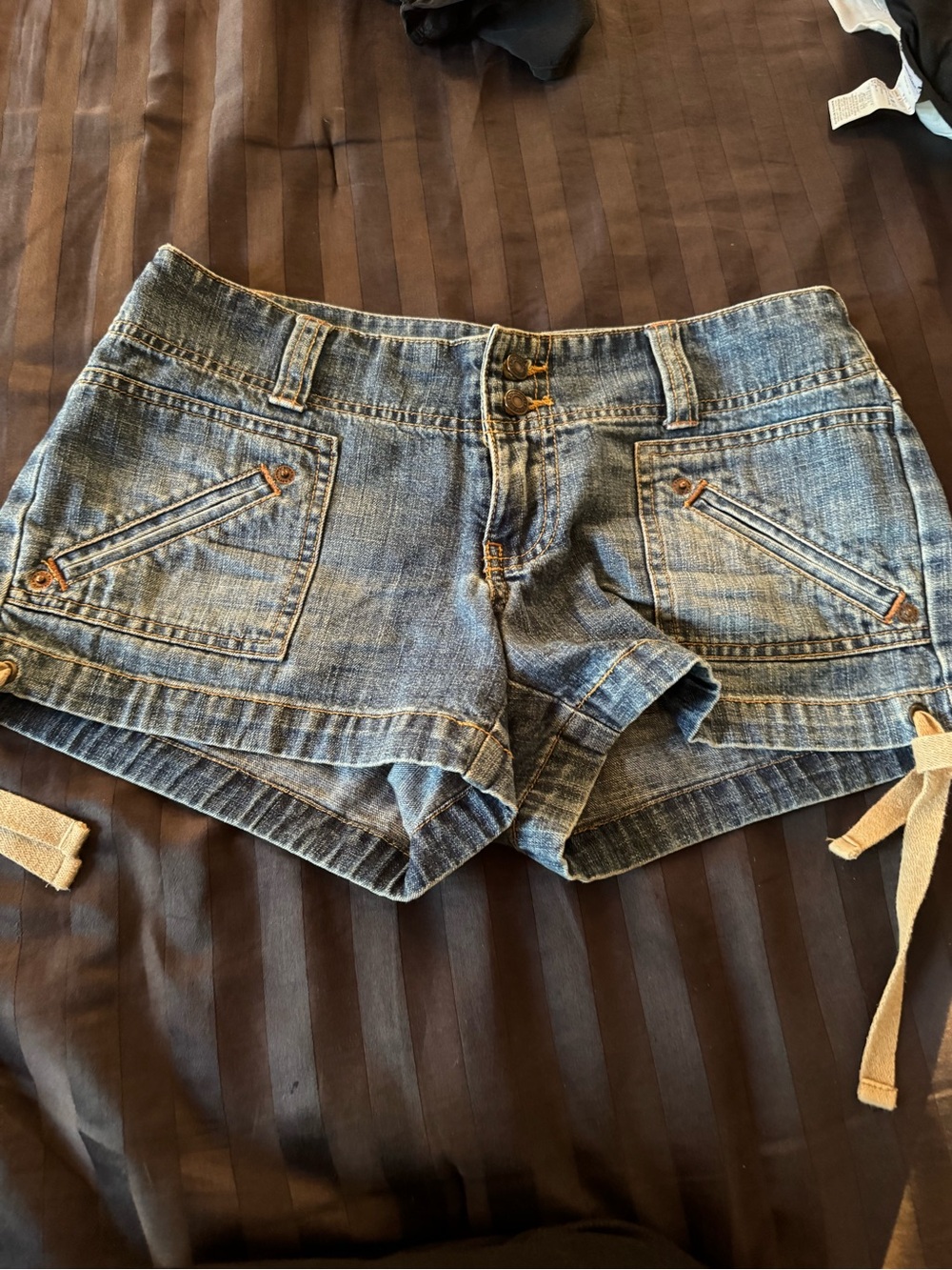 Old Navy Faded Blue Denim Cargo-Style Jean Shorts
